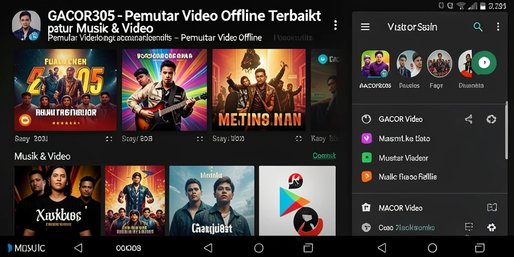 Antarmuka pengguna GACOR305 untuk pemutar video offline yang intuitif.