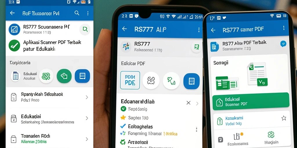 Antarmuka RS777 yang sederhana dan fungsional untuk pemindaian PDF.