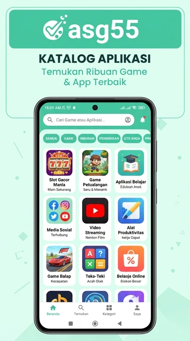 Tampilan katalog aplikasi asg55